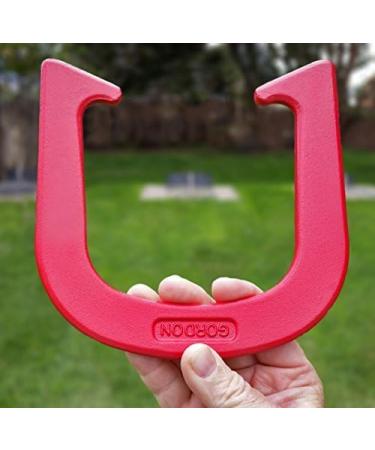 Gordon Professional Pitching Horseshoes - Red Finish - NHPA Sanctioned for Tournament Play - Drop Forged Construction - One Pair (2 Shoes) - Medium Weight - Buy Online on SooperMarket.com