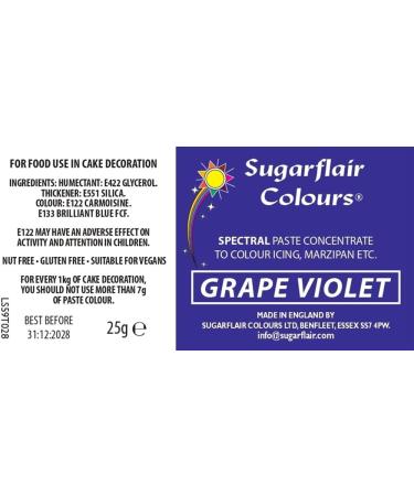 Sugarflair Grape Violet Spectral Food Colouring Paste - 25g - Buy Online on SooperMarket.com