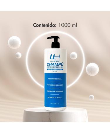 LuxHair Nourishing Shampoo for Natural and Synthetic Hair Colour Protection for Human Hair Wigs or Hair Prostheses | Brown and Dark | 1L | - Buy Online on SooperMarket.com