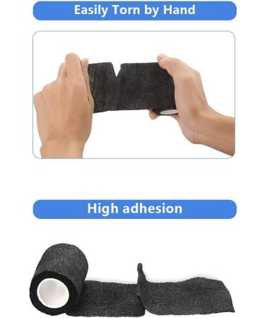Buy Cojj 16 Pcs Self-Adhering Cohesive Bandage - 7.5cm x 4.5m Waterproof Elastic Bandage for Humans & Animals - Black - Buy Online on SooperMarket.com