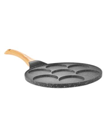 ABOOFAN 1pc Seven-Hole Egg Frying Pan Flat Skillet Household Non-Stick Pan Japanese Egg Pan Outdoor Seven-Hole Pan Cookware Mini Cooker Maifan Stone Pot Medical Stone Dumpling