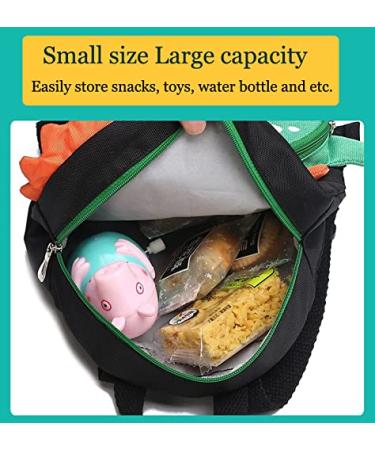 Dinosaur Toddler Backpack with Anti-Lost Leash for 1.5-3 Years Kids - Safety Harness for Girls and Boys (Black) - Buy Online on SooperMarket.com
