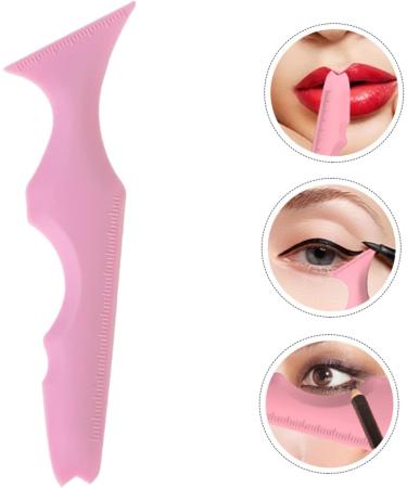 WOONEKY Silicone Beauty Ruler Tape Silicone Mold Mascara Shield Guard Mutitool Travel Make up Pink Stencil 15X4.15CM Pink - Buy Online on SooperMarket.com