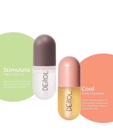 Natural Lip Plumper Set - Day & Night Serum for Natural Lip Care (2pcs) - Buy Online on SooperMarket.com