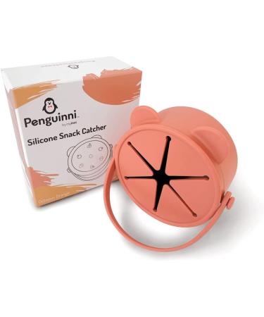 MYINNI Penguinni Spill Proof Snack Cup for Toddlers - Travel-Friendly with Lid | No Spill Snack Catcher with Bucket Handle | Octopus Orange - Buy Online on SooperMarket.com