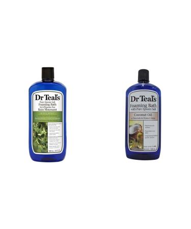 Dr Teal's Eucalyptus & Spearmint + Coconut Oil Foaming Bath (1000 mL each) Foaming Bath + Coconut oil