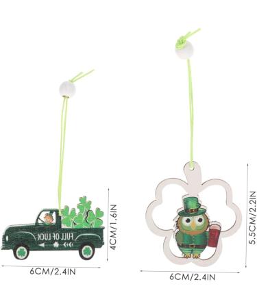 ABOOFAN 4 Boxes Wooden Patrick's Wall Exquisite Decors Wood Pendants Adorable Party Festival St of Hanging - Buy Online on SooperMarket.com