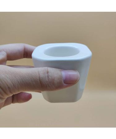Herbests Porcelain Dappen Dish with Cork Lid - Nail Art Cup for Acrylic Liquid & Powder | Manicure Essential - Buy Online on SooperMarket.com