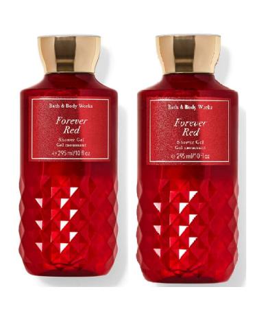 Bath and Body Works Forever Red Shower Gel Gift Sets For Women 10 Oz 2 Pack (Forever Red)