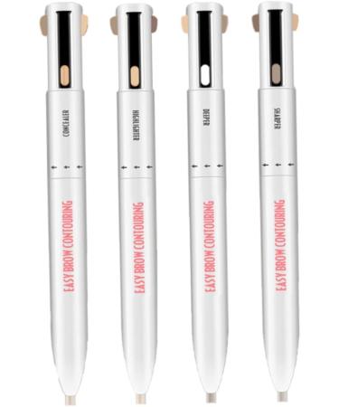 Brow Pen Eyebrow Contour Pen 4 in 1 Long Lasting Rotate Defining Highlighting Brow Pencil Blonde - Buy Online on SooperMarket.com