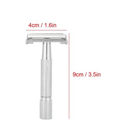 Men's Safety Razor with Case | Zinc Alloy Double Edge Shaver for Beard & Body Hair | Premium Grooming Tool - Buy Online on SooperMarket.com
