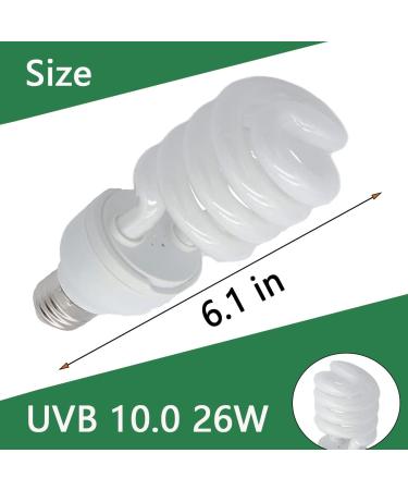 Reptile Light UVB 10.0 Lamp for Desert Animals | Enhance D3 Synthesis & Calcium Absorption | Energy Saving Fluorescent Tube - 26W - Buy Online on SooperMarket.com
