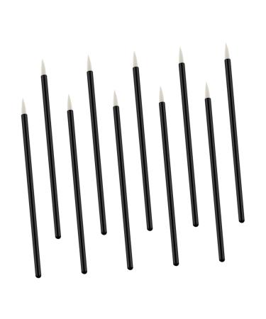 BELLIFFY 100pcs Eye Makeup Tools Eyeshadow Eye Shadow Eyebrow Brush Applicator White 10X0.5X0.5cm White