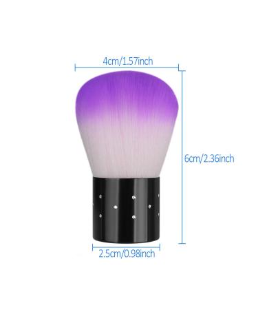 Pack of 4 Soft Nail Brushes for Makeup & Nail Art - Multifunctional Purple & Rose | International Shipping - Buy Online on SooperMarket.com