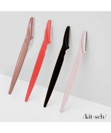 Kitsch Dermaplaning Tool - 12 Pack Facial Razors for Women | Eyebrow & Face Hair Removal | Black Blush - Buy Online on SooperMarket.com