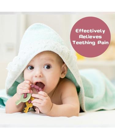 Vicloon Baby Teething Toy - Silicone Teether for Boys and Girls | BPA-Free Chew Soothing Ring | Ideal Shower Gift (Wine Red) - Buy Online on SooperMarket.com