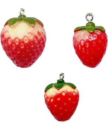 Delicate Resin Strawberry Earrings Simulation Fruit Earwears for Any Occasion - Buy Online on SooperMarket.com
