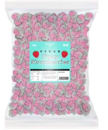 Candycrave Vegan Fizzy Strawberries 2kg Sweets Delicious And Tasty