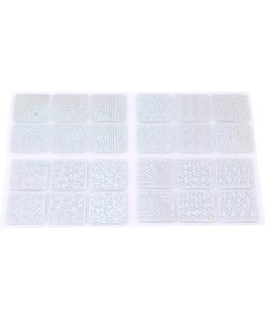 12 Sheets Nail Vinyl Stencils Nail Art Decoration Stickers Set Nail Art Design Stickers Tips Decals Adorable Quality and Practical Nice Design - Buy Online on SooperMarket.com
