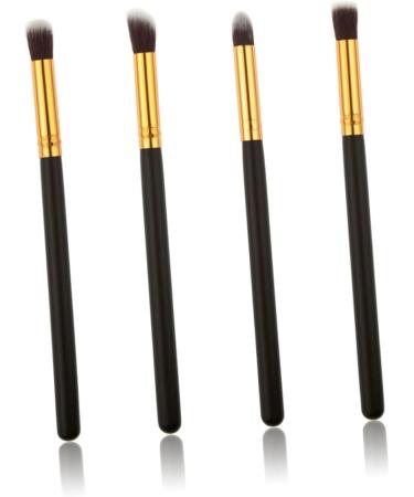 Baluue 12 Pcs Eye Make-up Brush Kit Concealer Brushes Cream Eyeshadow Glitter Eyeshadow Foundation Makeup mediumx3pcs Black+goldx3pcs - Buy Online on SooperMarket.com