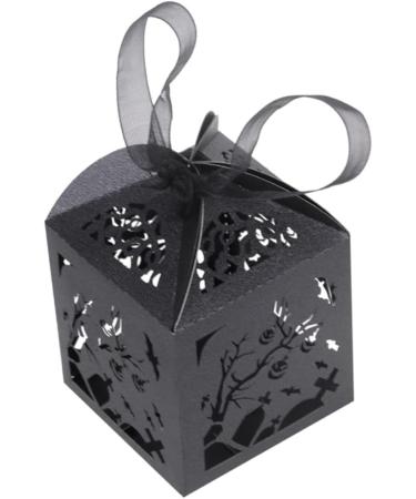 Gogogmee 50pcs box Can Style Branch Creative Black Exquisite Candy Hollow Halloween Container - Buy Online on SooperMarket.com