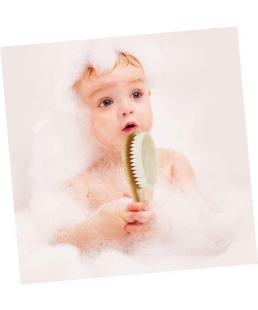 KOMBIUDA Baby Hair Brush Set - Soft Wooden Brush and Comb for Newborns and Infants - Perfect Baby Care Kit for Scalp Massage and Gifting - Buy Online on SooperMarket.com