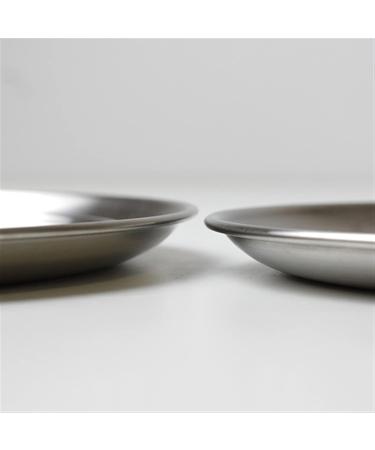Serving Plates Stainless Steel Plate Round Restaurant Cafe Kitchen Flat Plate Metal Circular Dinner Plate Vintage Frosted Mirror Dessert Plate for Appetizer Dinner and Desserts (Size : L) Large - Buy Online on SooperMarket.com