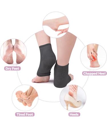 Buy Hilph Gel Heel Socks - Silicone Moisturizing Open Toe Foot Care Spa Socks for Dry Skin - 2 Pairs - Comfy Day & Night Relief - Buy Online on SooperMarket.com