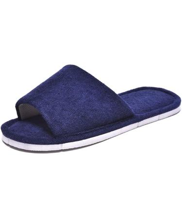 Jomix Unisex Washable Terry Bathing Shoes - 2 Pairs Blue Guest Slippers for Travel & Hotel (EU 36/37) - Buy Online on SooperMarket.com