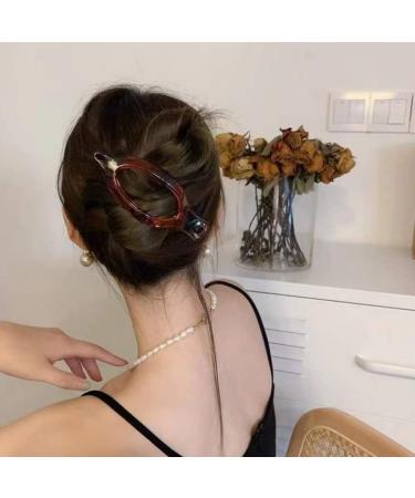 Lay Down Claw Clip Hair Clips for Women - 2Pcs Styling Accessories for Thick Thin Hair, No Slip Grip Jaw Clips - French Banana Barrettes - Buy Online on SooperMarket.com