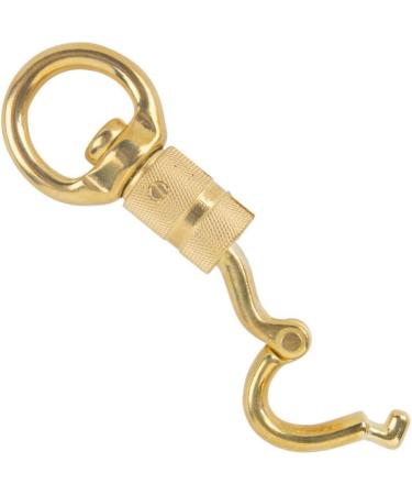AOWESM Solid Brass Panic Snap 1-1/8 Inch X 4-1/4 Inch Quick Release with Round Swivel and Twist Body (1 Piece) - Buy Online on SooperMarket.com