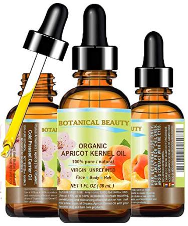 Australian ORGANIC APRICOT KERNEL OIL 100 % Pure Natural Virgin Unrefined Cold Pressed Carrier Oil 1 Fl. Oz.- 30 ml for FACE  SKIN  BODY  DAMAGED HAIR  NAILS  Anti-Aging  rich in essential fatty acids  Omega 6  and Vitam...