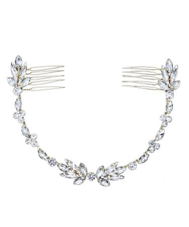 NTRUXZP Bridal Wedding Hair Comb Silver Rhinestone Hairpiece Crystal Bridal Side Combs Wedding Hair Accessories for Women and Girls