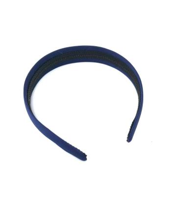 Satin Navy Blue Headband - 2.5 cm Wide | International Shipping Available - Buy Online on SooperMarket.com