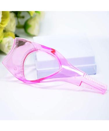 2 pcs plastic three in one makeup eyelash tool upper and lower eyelash mascara applicator applicator guide assistant eyelash comb quick makeup template.(Red+Blue) - Buy Online on SooperMarket.com