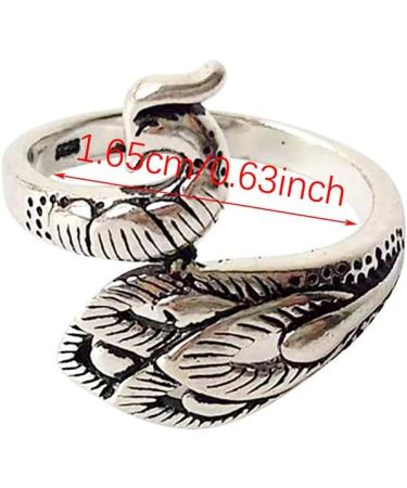 Adjustable Knitting Loop Set | Silver-Plated Copper Rings for Faster Crocheting | Advanced Peacock Ring with Finger Holder Thimble - Buy Online on SooperMarket.com