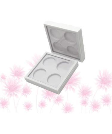 FOYTOKI 2pcs 4 Eyeshadow Palette Empty Eyeshadow Case Empty Lipstick Aluminum Tin Jars Eyeshadow Pan White - Buy Online on SooperMarket.com