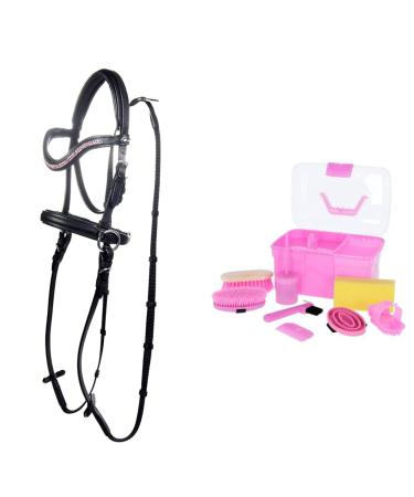 HKM 9209 Discussed bracelet Funny Horses-Toy bridle Wooden Horse Black/Pink Shetty & Kerbl Putzbox Rosa with content 8-part 321766 Unisize Shetty Bundle with plaster box Rosa 8-part black/pink