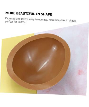 IMIKEYA Egg Silicone Mold Handmade Soap Easter Egg Resin Easter Chocolate Molds Candy Easter Party Molds Bistuit Easter Egg Cake Silicone Dessert Molds Egg Shape Mousse Cake Silica Gel 3D 12.3X9.5X4CM Coffee - Buy Online on SooperMarket.com