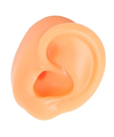 Human ear model reusable fake ear model soft and waterproof professional versatile for ear hole training (left)