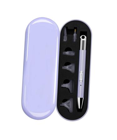 DOITOOL 2 Boxes Nail Art Glow Drill Pen Nail Implements Nail Drawing Tools Nail Dotting Pen Refillable Pen Cross Diamond Pens Nail Art Pen Crystal Purple Manicure With Lights Plastic