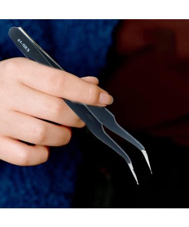 Dajidafu Stainless Steel Tweezers Anti-static Curved Nail Art Picking Pointed Rhinestones Nippers Elbow Precision Tools - Buy Online on SooperMarket.com