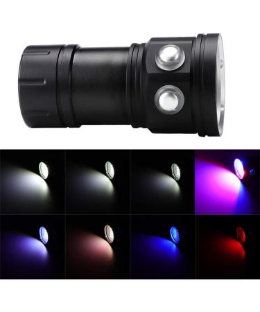 Eecoo Diving Flashlight | 18000 Lumen IPX8 Waterproof Torch for Scuba Dive | 500M Range, 7 Modes | Underwater LED Flashlight for Outdoor Water Sports - Buy Online on SooperMarket.com
