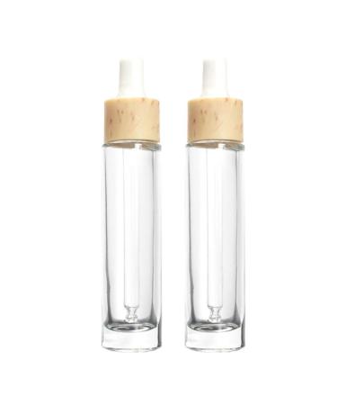 Milists 2 pieces of empty drip bottles 30 ml clear liquid lotion drop bottles Small make-up cosmetic sample bottle eye fluid dripper mini cream emulsion container