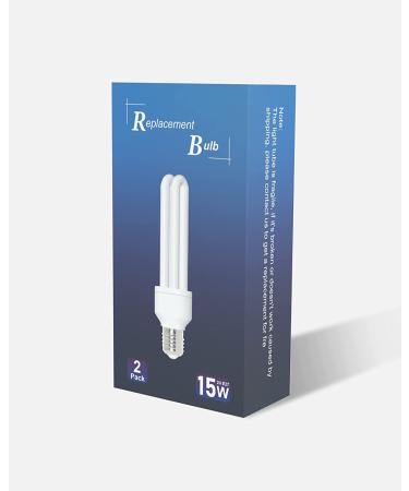 E27 15W U Type Bug Zapper Replacement Bulb (2 Pack) - Compatible with HOMESUIT, Yluces, POWIFY, Keuomy, YISSVIC & Other Models - Buy Online on SooperMarket.com