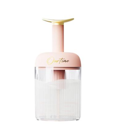 Visiblurry Cleanser Foamer Transparent Manual Facial Cleanser Foamer Type Rotating Foam Maker Portable Facial Cleansing Tools Deep Cleansing Detachable Fine Foam Pink
