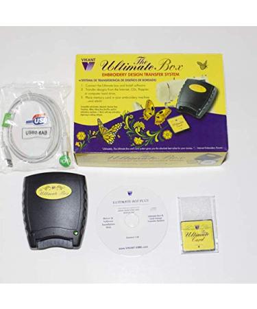 Vikant Embroidery Design Converter for Windows 11  10  8  7 - Ultimate Box Plus w/ Card ver. I for PES Brother  Baby Lock  Deco  Simplicity  White and HUS Viking/Husqvarna embroidery machines