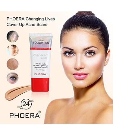 AQUAPURITY PHOERA Full Coverage Foundation - Waterproof & Long Lasting Velvet Matte Liquid (102 Nude) - Buy Online on SooperMarket.com