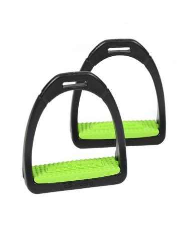 Shires "Compositi Premium Profile Stirrups Bright Green Adults