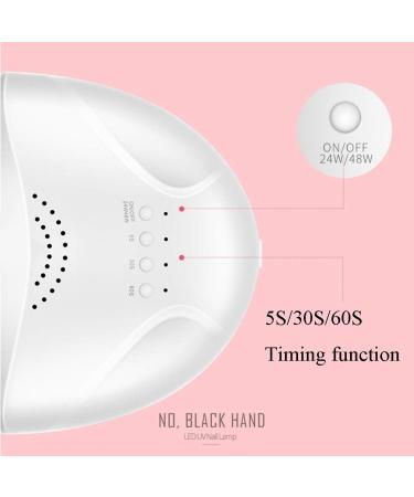 FuLanDe 48W UV Led Nail Lamp USB LED UV Light for Gel Nails with Double Power Design Curing 5 Fingernails & Toenails with Sensor 30 PCS LED Beads - Buy Online on SooperMarket.com
